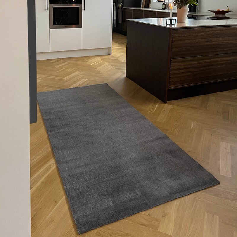 Tica Copenhagen Unicolor gulvmatte 200x90 cm steelgrey