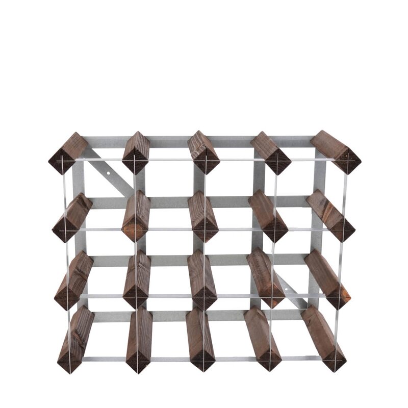 The Swedish Wine Rack Factory Vinstativ 16 flasker montert mørk eik