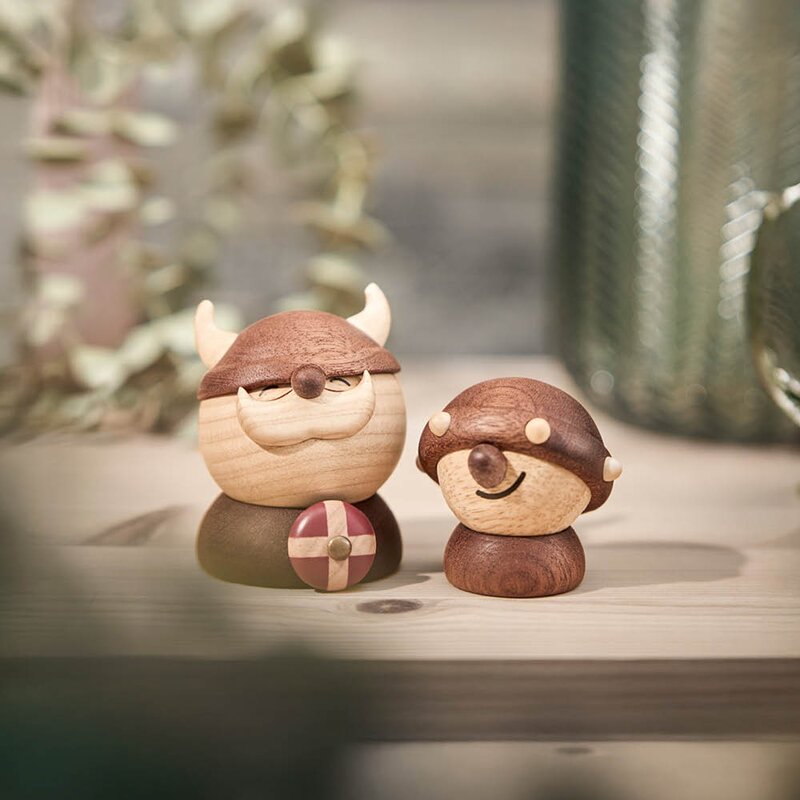 FableWood Holger Viking trefigur 7 cm gummitre/sapele/lønn