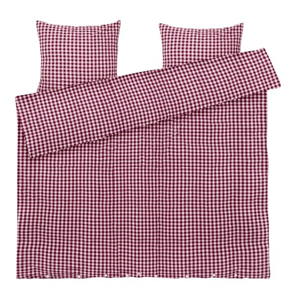 Juna Bæk&Bølge sengetøy 220x220 cm plomme/rosa