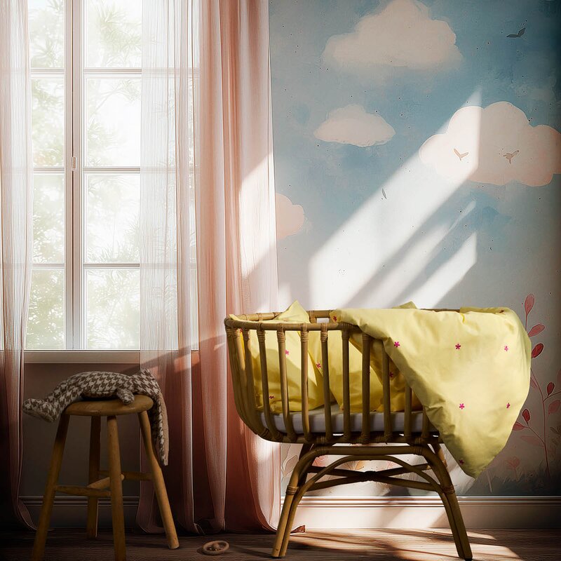 Juna Daisy sengetøy baby 70x100 cm gul