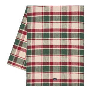 Lexington Rib løper bomull 50x250 cm rutete grønn/rød/beige