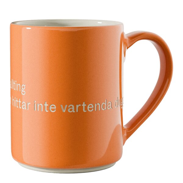 Design House Stockholm Lindgren krus 35 cl "Det är ingen ordning" oransje