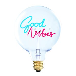 Elements Lighting MITB lyspære LED 17 cm Good Vibes blå/rød