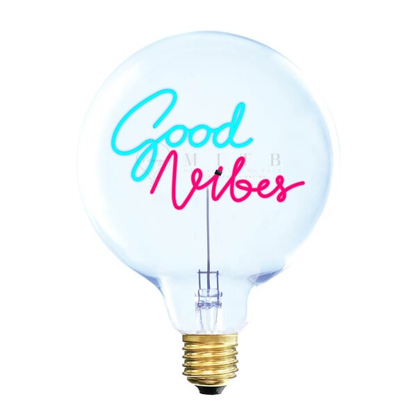 Elements Lighting MITB lyspære LED 17 cm Good Vibes blå/rød