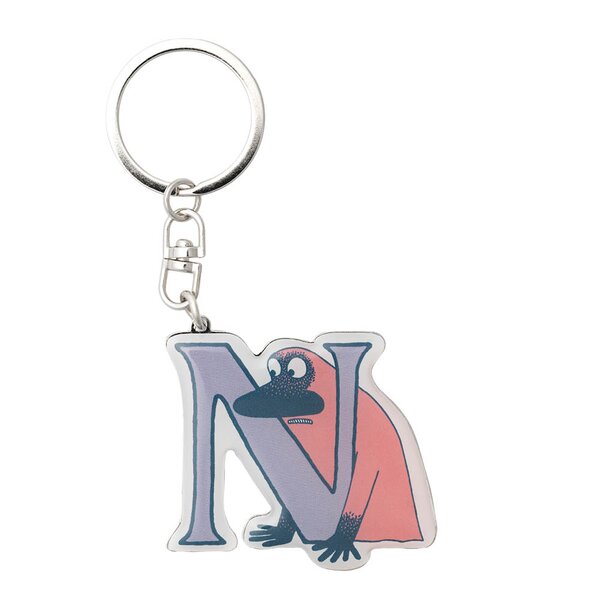 MoominArabia Mummi nøkkelring bokstav N Hufsa lilla