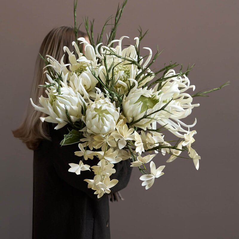 Lene Bjerre Happia blomsterdekorasjon 23 cm gul