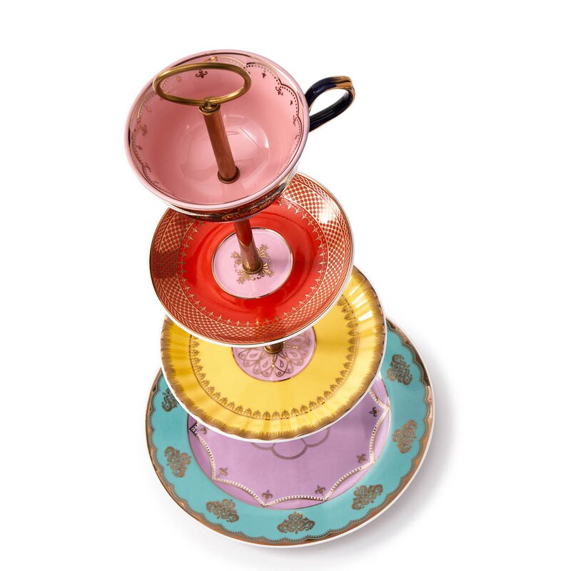Pols Potten Grandpa etasjefat 4 deler 19x44 cm multi