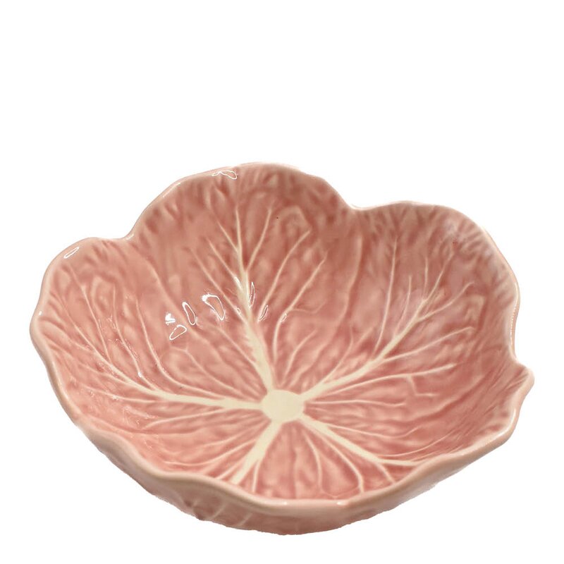 Bordallo Pinheiro Cabbage skål 17,5 cm 50 cl rosa
