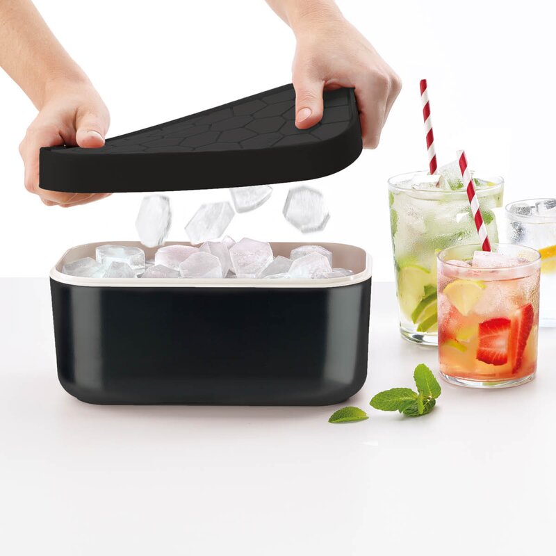 Lékué Ice Box isform og isboks for isbiter svart