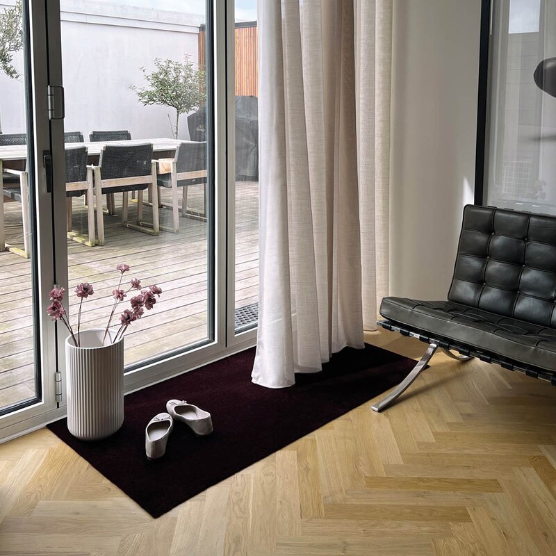 Tica Copenhagen Unicolor gulvmatte 120x67 cm bordeaux