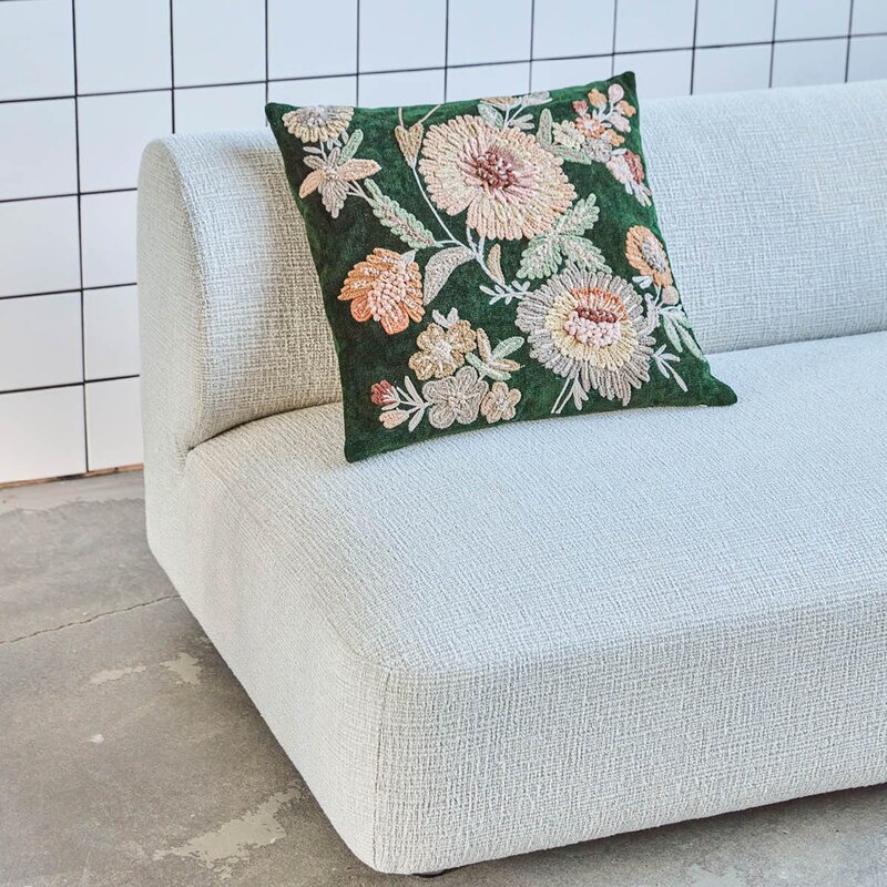 House Doctor Bota putetrekk 50x50 cm grønn/rose