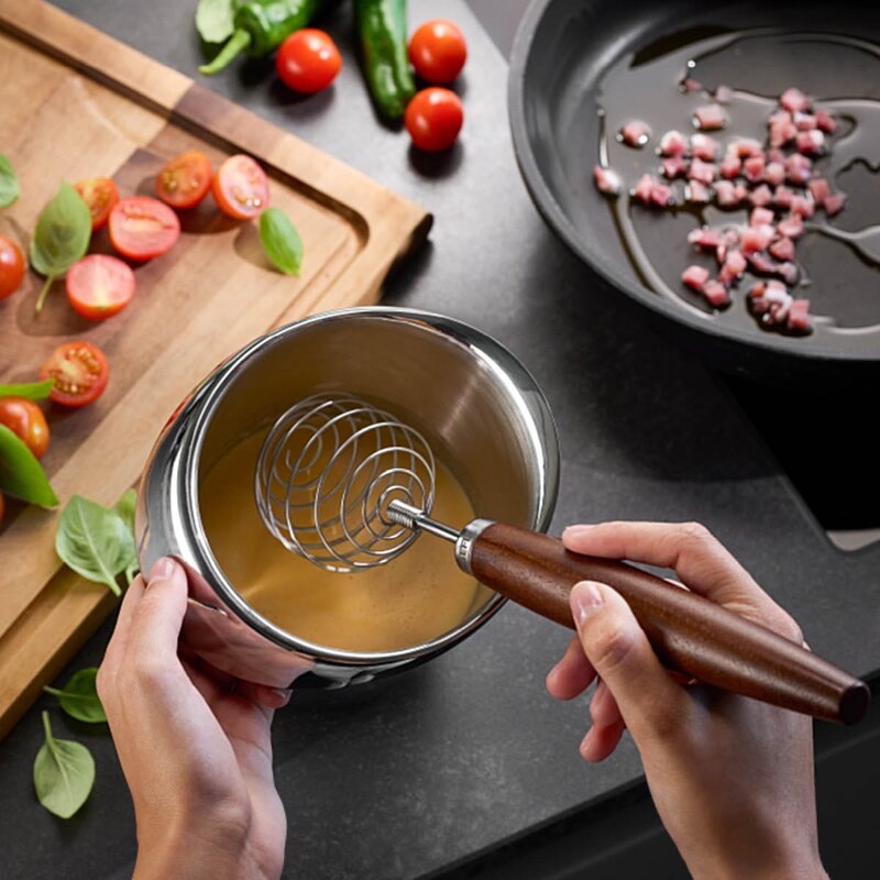 Gefu Nedo spiralvisp cm rustfritt stål/valnøtt