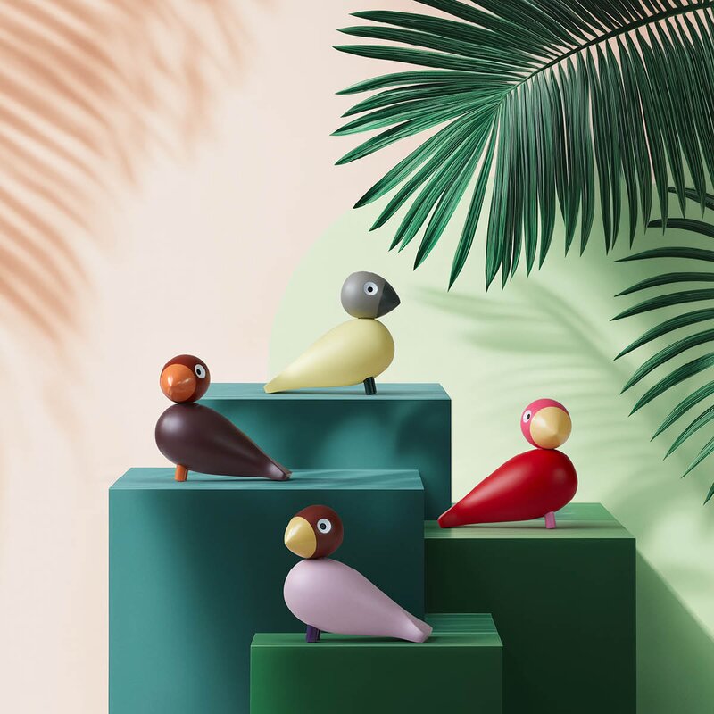 Kay Bojesen Denmark Bird flora 2024 12,5 cm pink