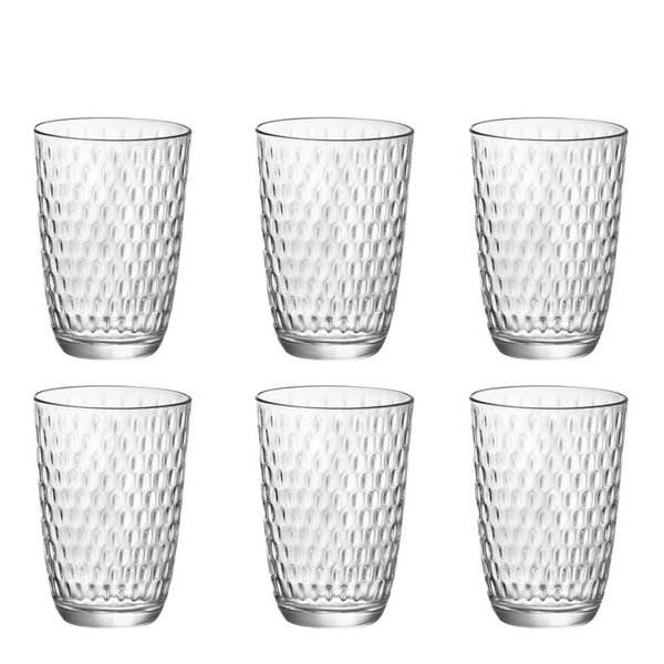 Modern House - Aqua vannglass 6 stk 39 cl klar