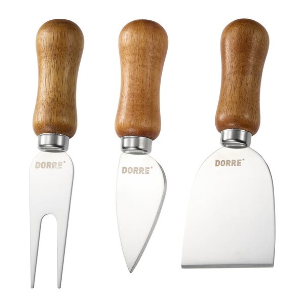 Dorre Olva ostekniver 13 cm 3 stk akasietre/rustfritt stål