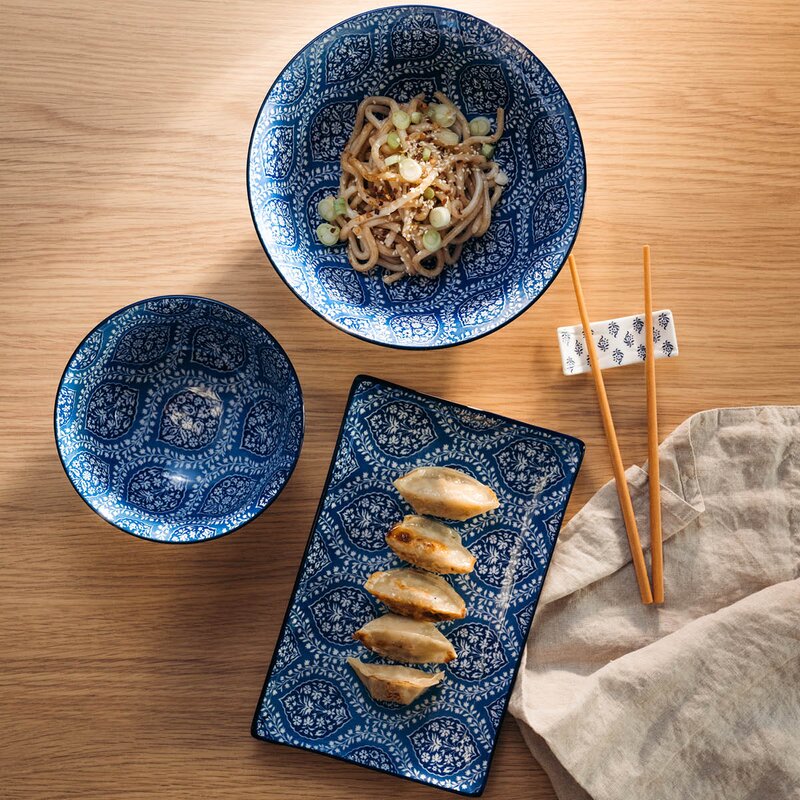 Stiernholm Sakura skål 15,5 cm blå/hvit