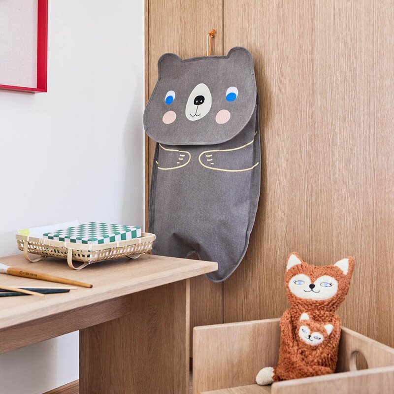 OYOY Darling Bear veggoppbevaring 77x40 cm Brown