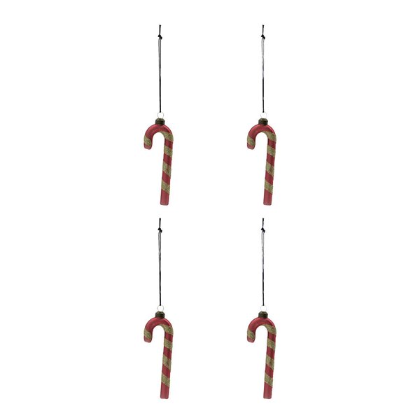 House Doctor Stick julepynt 4 stk dempet rød