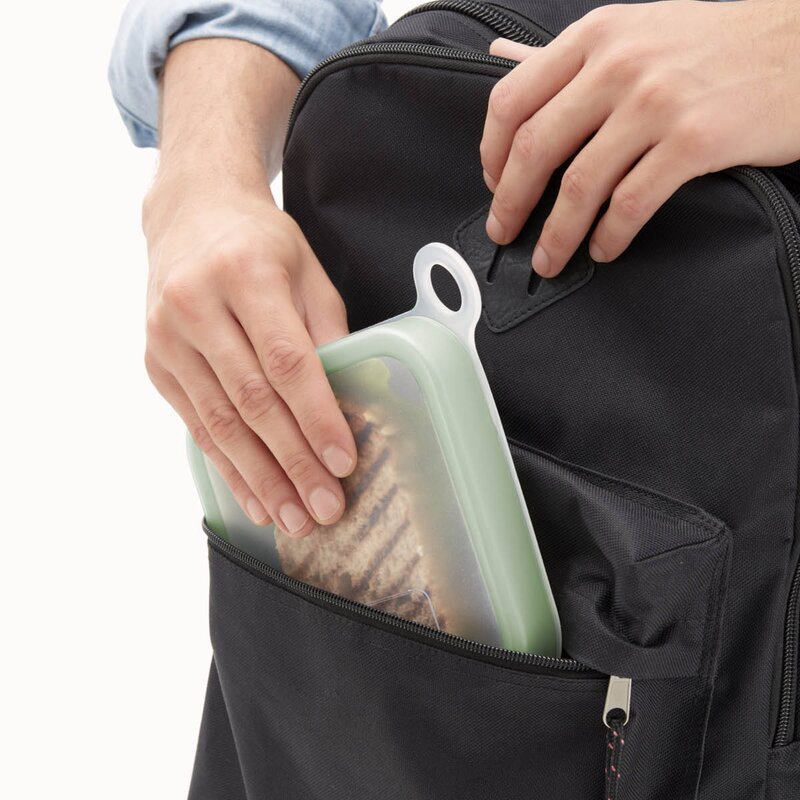 Lékué Gjenbrukbart sandwichetui 18 cm grønn/klar