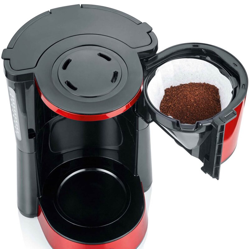 Severin Kaffetrakter KA4817 10 kopper 1000W chilirød