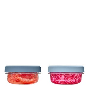 Oxo Twist & Stack oppbevaringsboks 35,5 cl 2 stk klar/blå