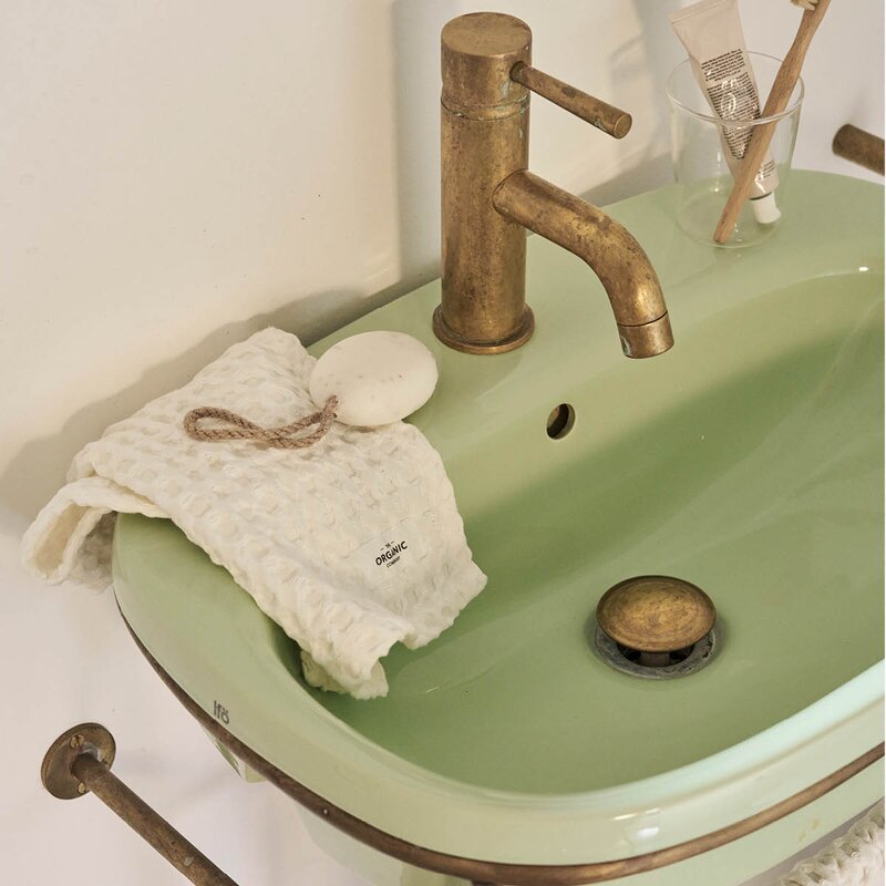 The Organic Company Big Waffle vaskeklut 25x40 cm 3 stk naturhvit