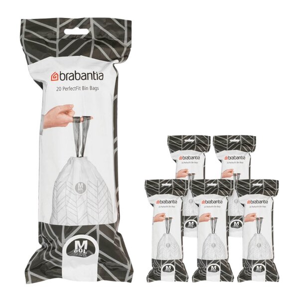 Brabantia PerfectFit avfallsposer 60L 120-pack kode M hvit