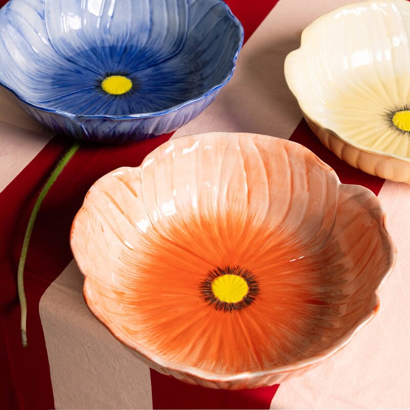 ByOn Poppy skål 30x8,5 cm rød