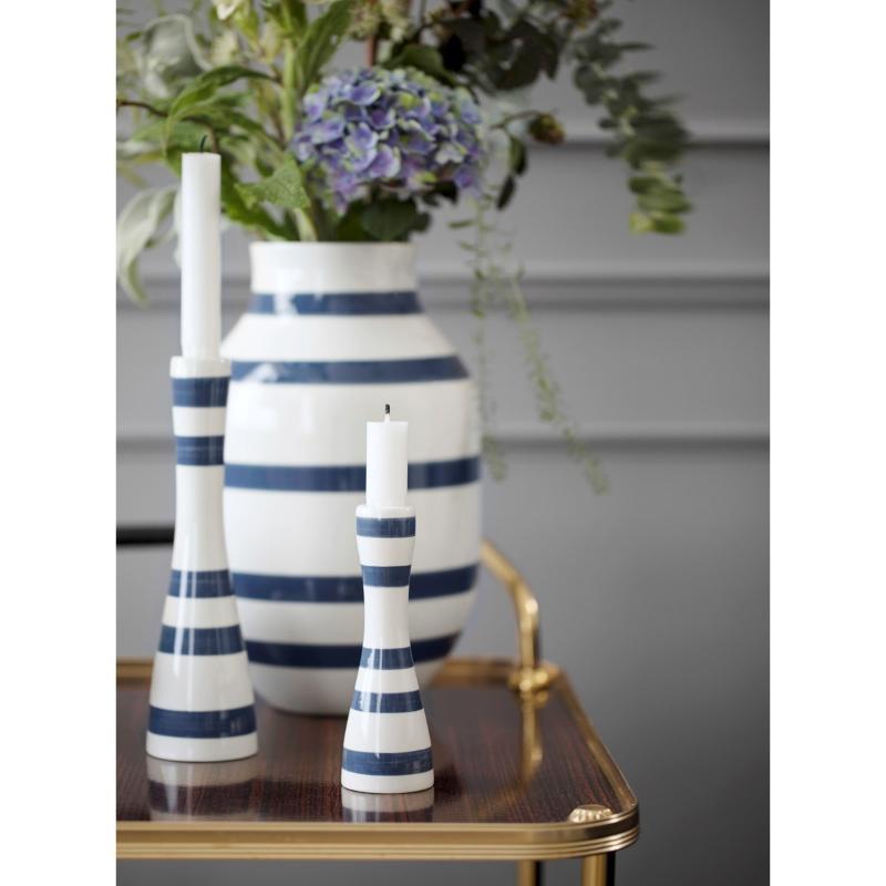 Kähler Omaggio vase 20 cm stålblå