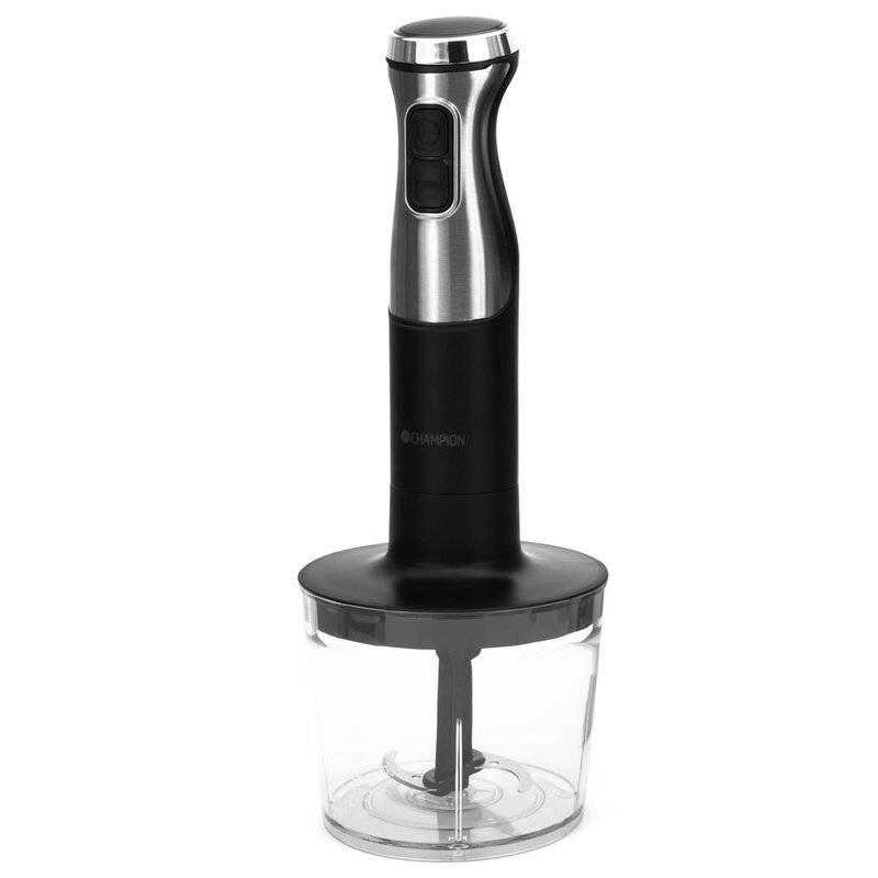 CHAMPION Multikit stavmikser med tilbehør STM600 1000W rustfritt stål/svart