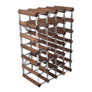 The Swedish Wine Rack Factory Vinstativ 30 flasker montert mørk eik