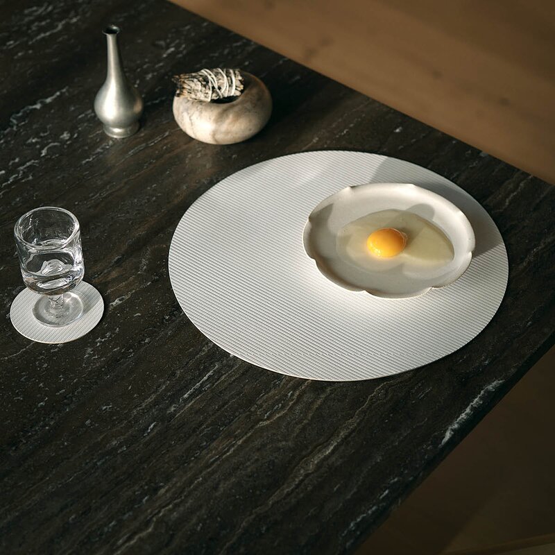 LIND DNA Circle Corduroy glassbrikke 10 cm Pure White