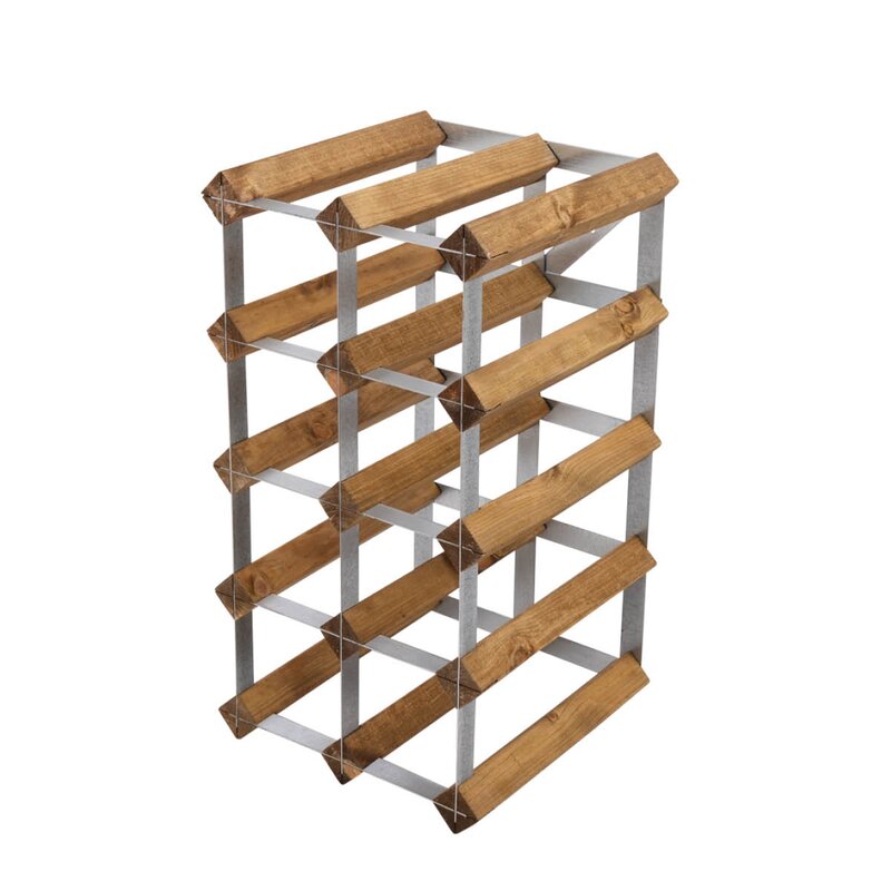 The Swedish Wine Rack Factory Vinstativ 12 flasker montert lys eik