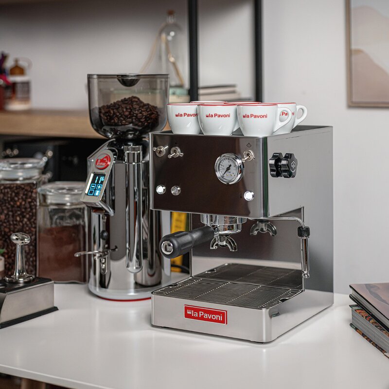 La Pavoni Casa bar manuell espressomaskin 2,7L polert stål