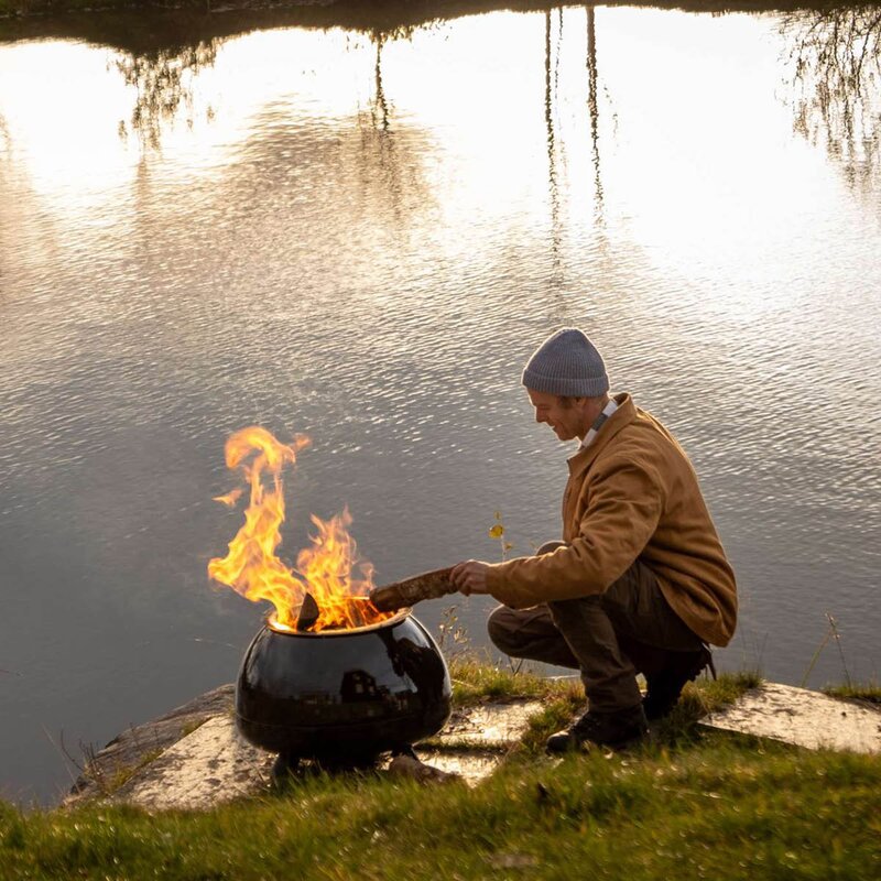 Espegard Kule bålbrenner med lokk