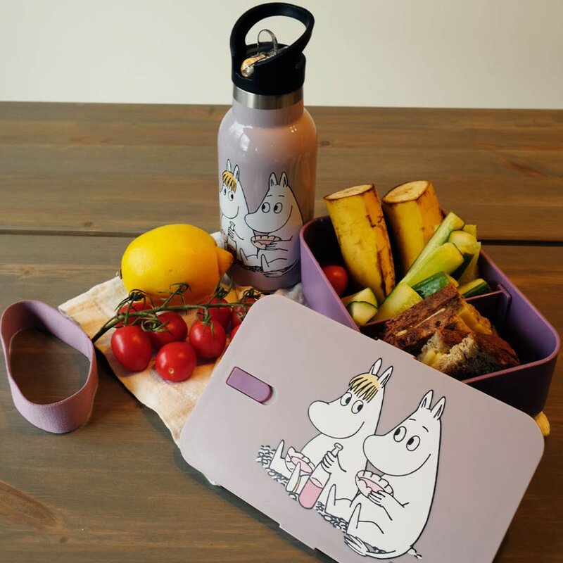 Moomin Mummi matboks 6x12x19 cm Lunsj lilla