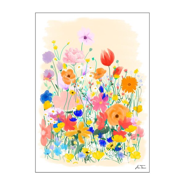 Poster & Frame Anna Thomsen poster 30x40 cm field of flowers no1