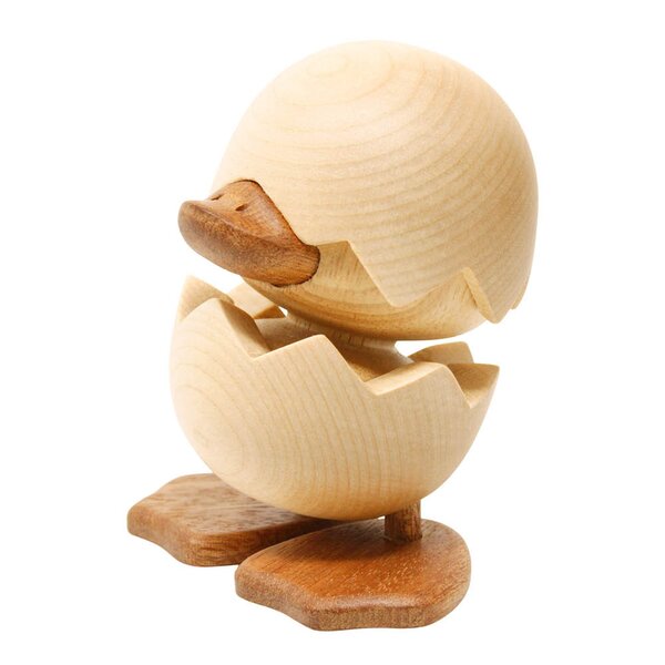 FableWood Den stygge andungen trefigur 8 cm gummitre/sapele