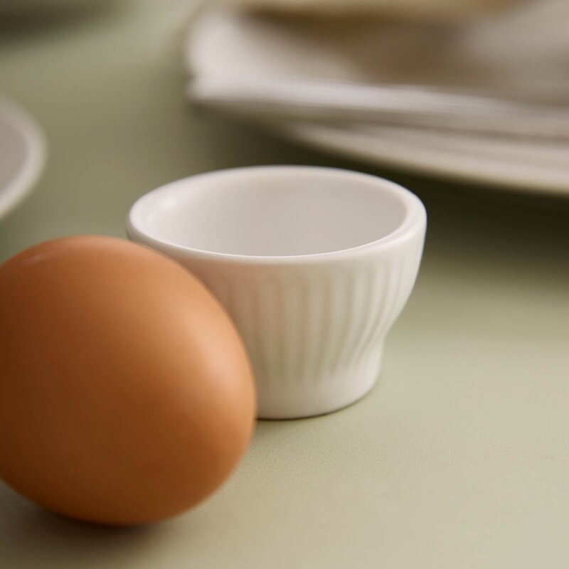 Aida Groovy stentøy eggeglass 4 stk gaveeske hvit