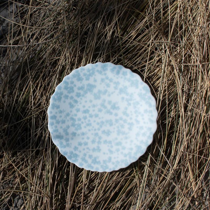Wik & Walsøe Slåpeblom asjett 21 cm blå