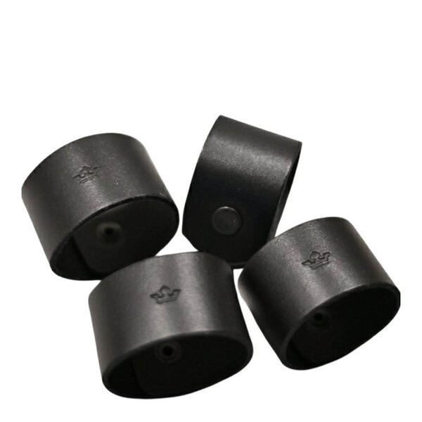 Nordan Home Serviettring i skinn 3 cm 4 stk svart