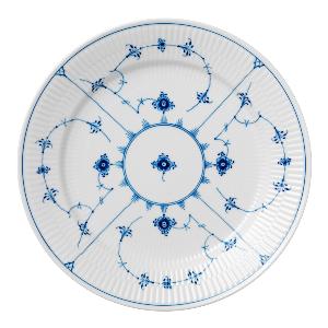 Royal Copenhagen Musselmalt Riflet flat tallerken 27 cm
