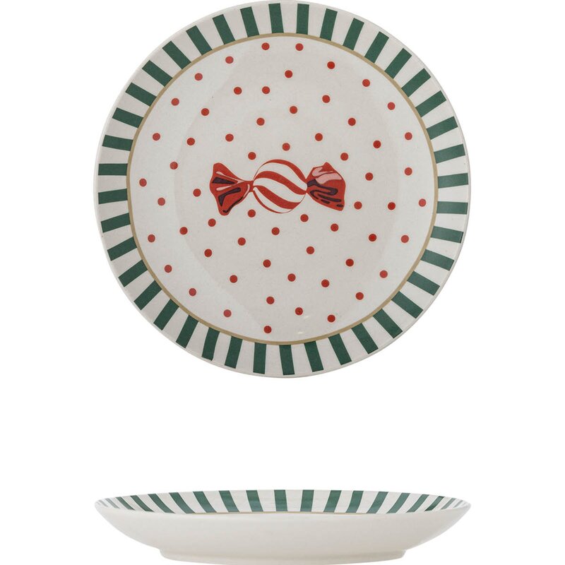 Bloomingville Yule tallerken 23 cm julemotiv multi