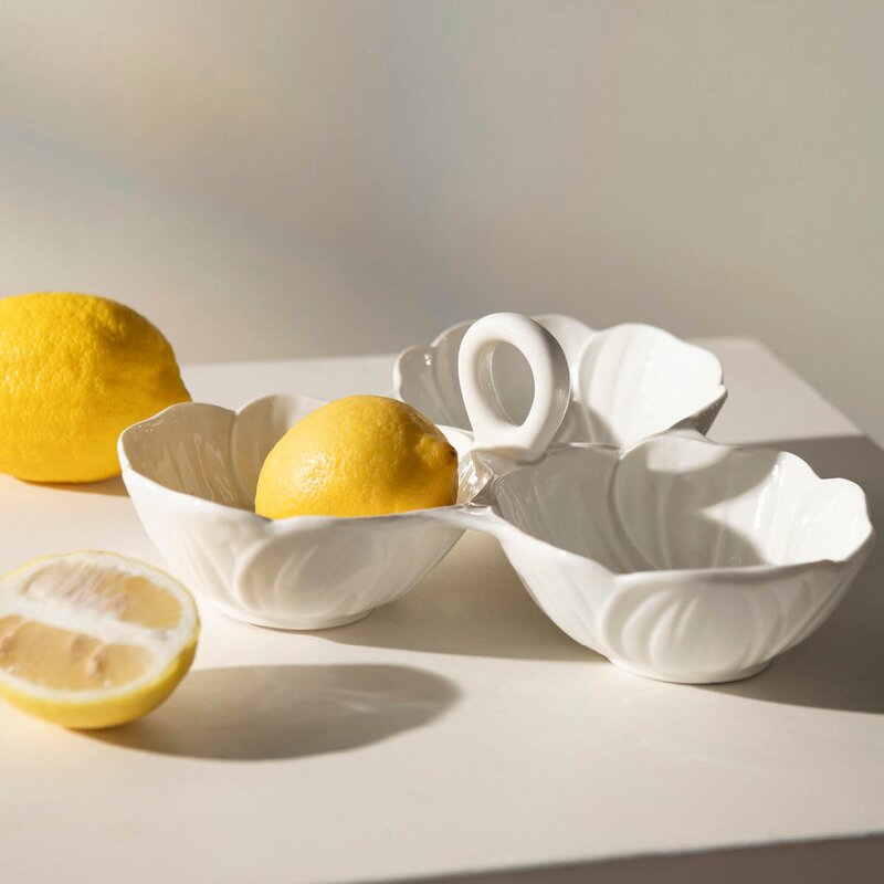 Stiernholm Flora serveringsfat 22 cm hvit