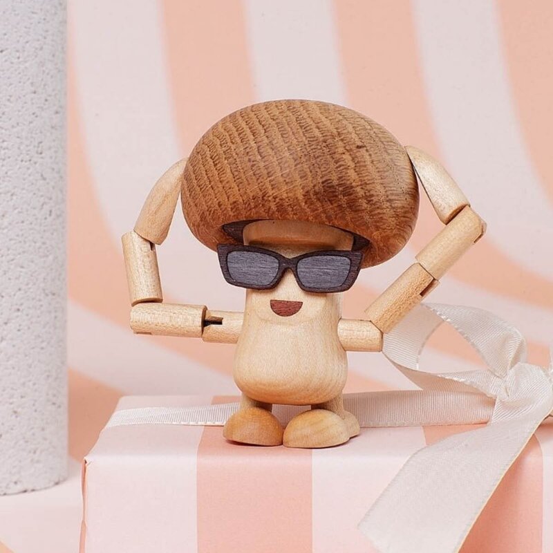 Spring Copenhagen Woodies Marvin Mushroom trefigur 8,5 cm lønn