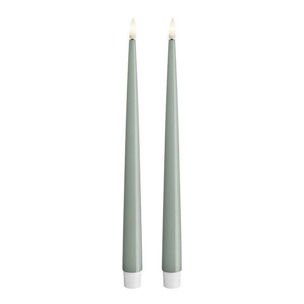 DeluxeHomeart LED lakklys 2,2 x 28 cm 2 stk salvie grønn