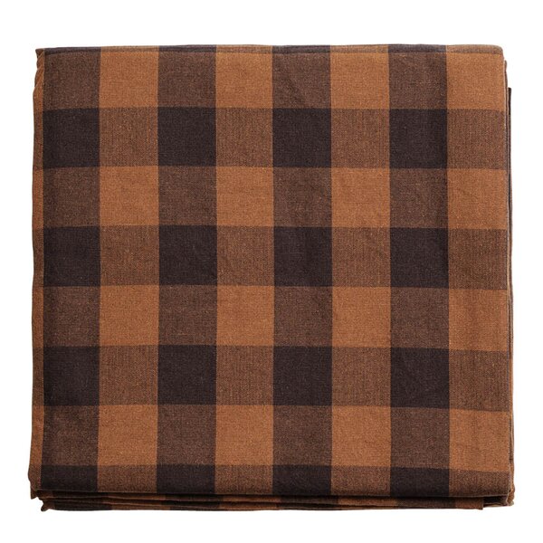 Midnatt Gingham sengeteppe 260x260 cm brun