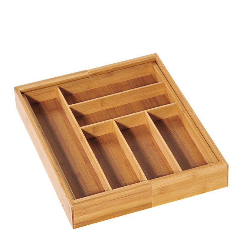 Kesper Bestikkskuff justerbar 57x45x5 cm bambus