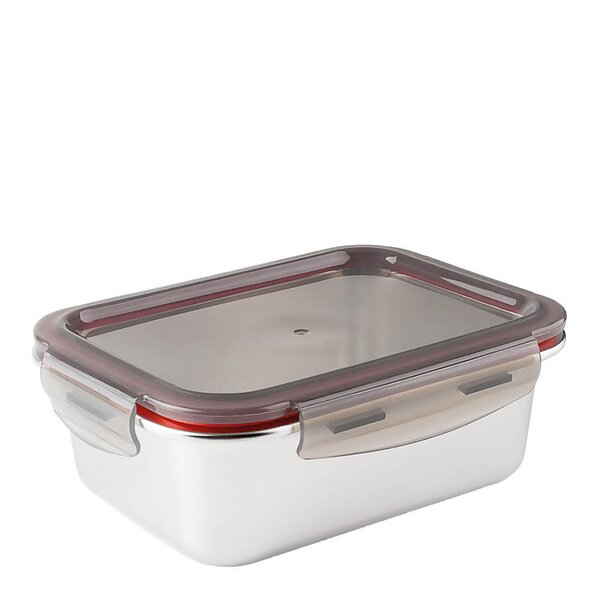 Lacor Matboks i stål med tett lokk 1,25L 20,5x15,5x7,4 cm